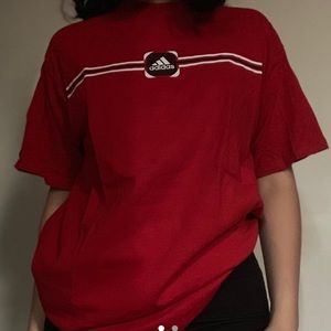 red adidas t-shirt